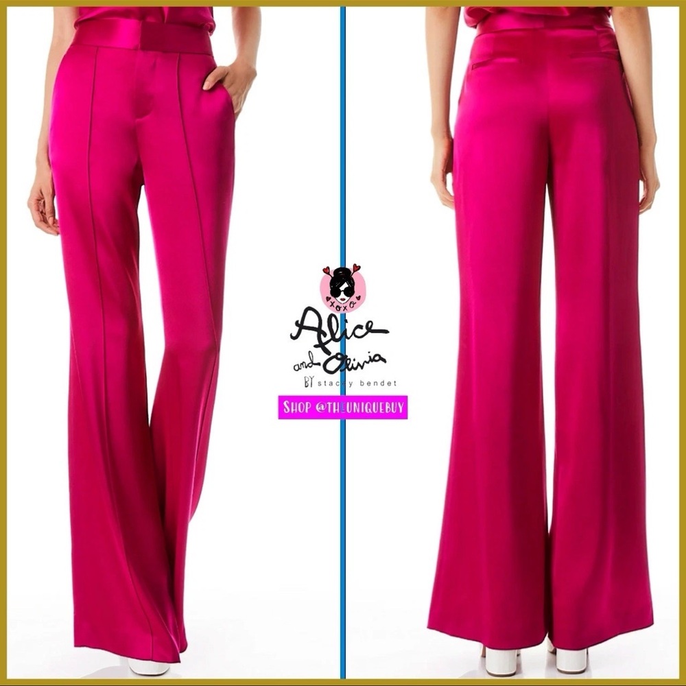 Alice + Olivia Vibrant Pink pants size 0 - Picture 2 of 5